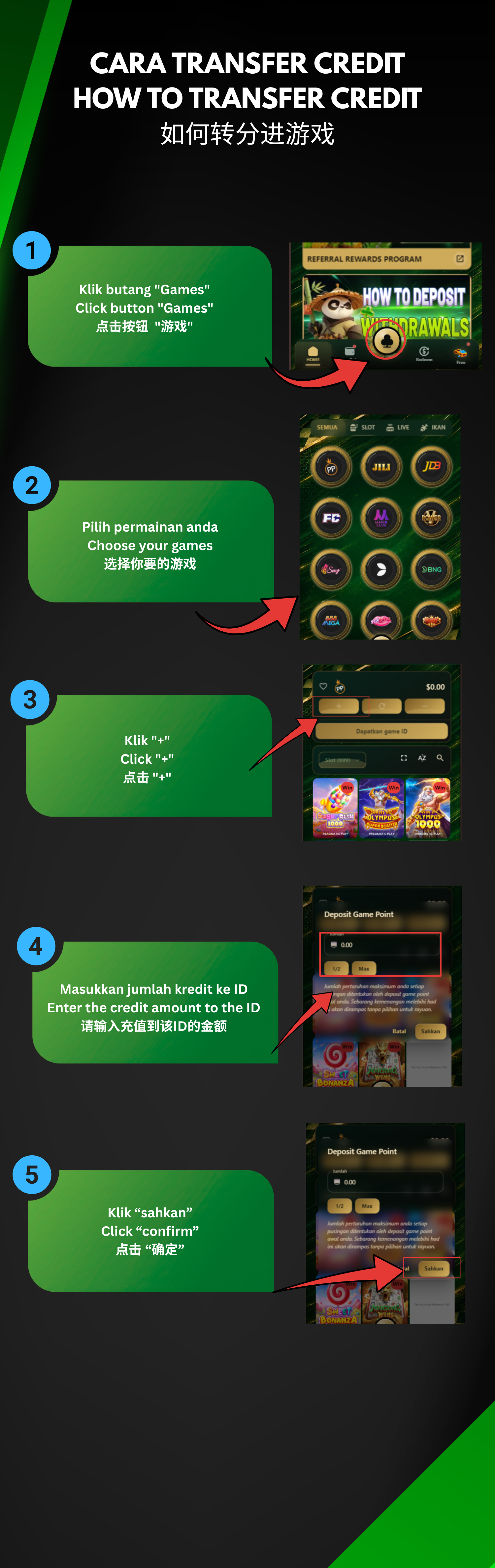 Cara Transfer Kredit ke Game